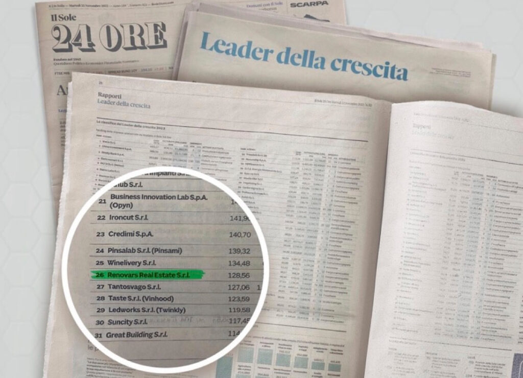 Renovars Real Estate sole 24Ore