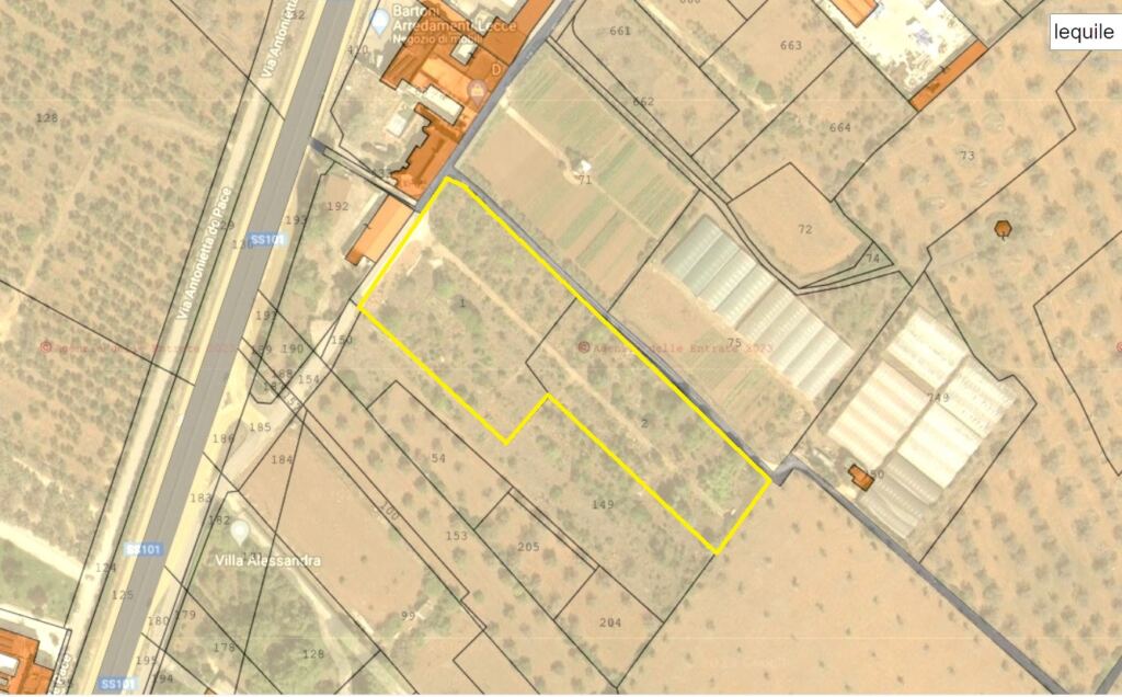 TERRENO AGRICOLO IN VENDITA - 10.535 mq in vendita a LEQUILE VICINANZA SS 101 Facile Immobiliare